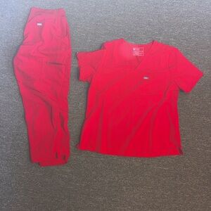 Pair of Vibrant Figs Scrubs. Top- XXL, bottom- XL Petite